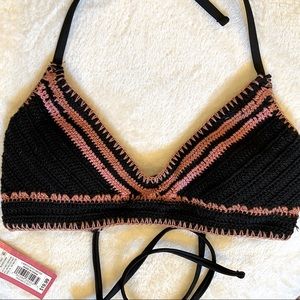 Xhilaration Crochet Bikini Top Size Small